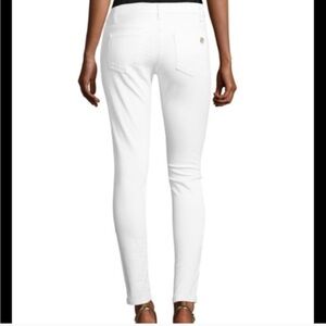 Michael Kors Izzy Skinny Slim Fit White Denim Jeans Mid Rise Pants Size 12 New